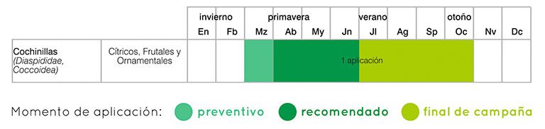 calendario tratamientos cochinilla inyección al tronco