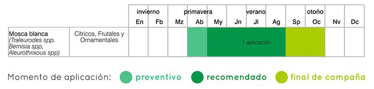 calendario tratamientos mosca blanca